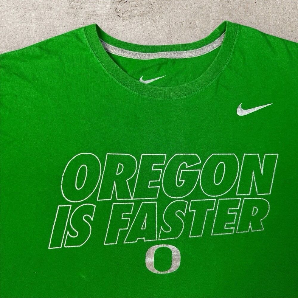 Nike University Of Oregon Ducks Graphic Shirt Men’s XXL Green Logo Swoosh Y2K